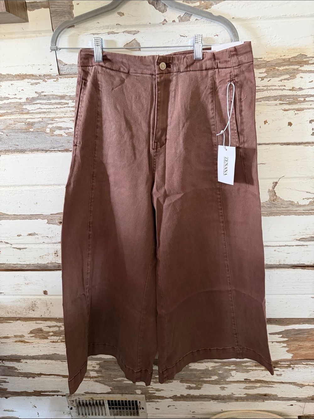 Zenana Outfitters Women's Brown Wide Leg Pants
